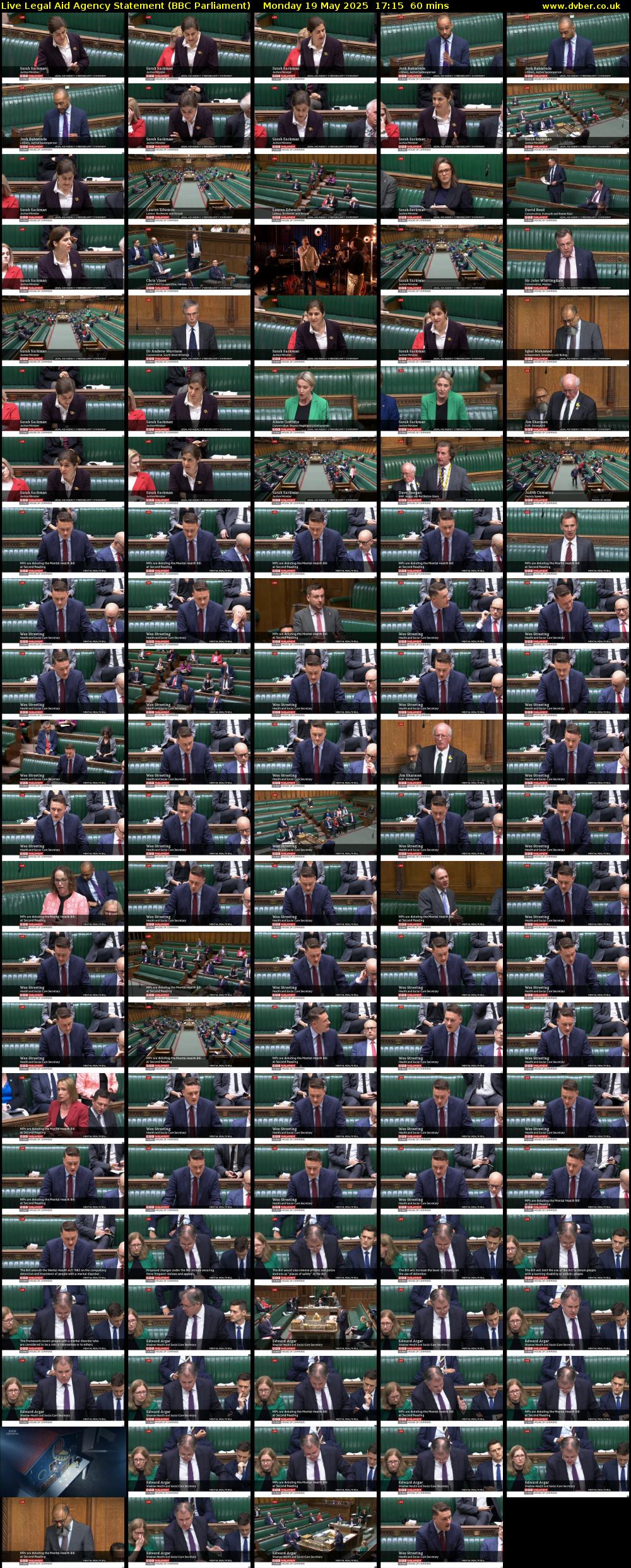 Live Legal Aid Agency Statement (BBC Parliament) Monday 19 May 2025 17:15 - 18:15