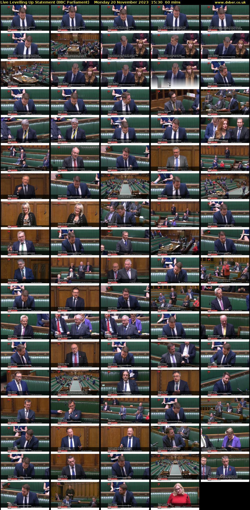 Live Levelling Up Statement (BBC Parliament) Monday 20 November 2023 15:30 - 16:30
