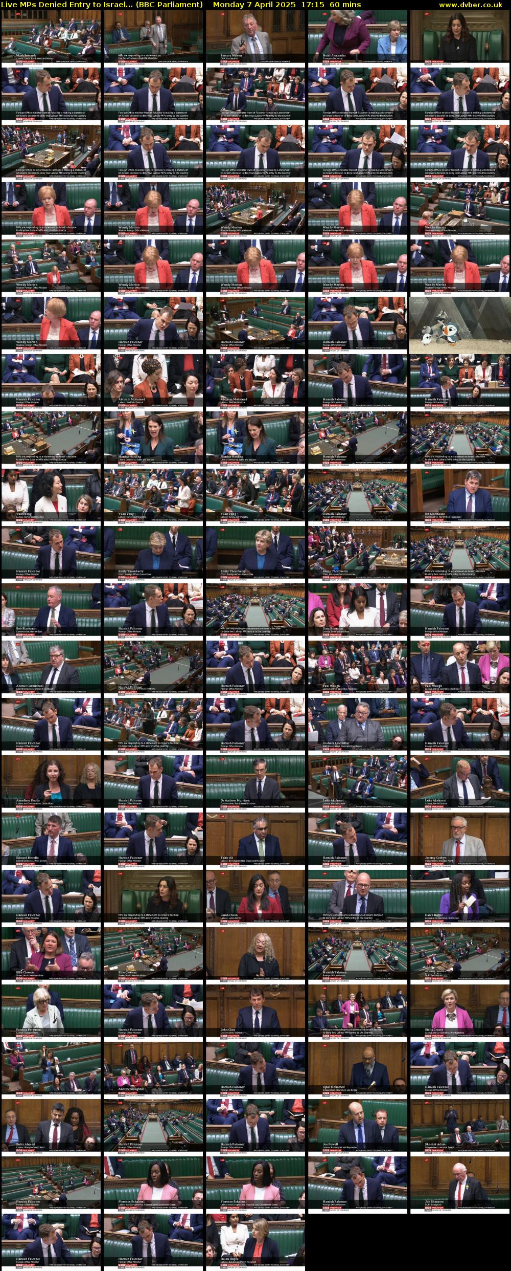 Live MPs Denied Entry to Israel... (BBC Parliament) Monday 7 April 2025 17:15 - 18:15