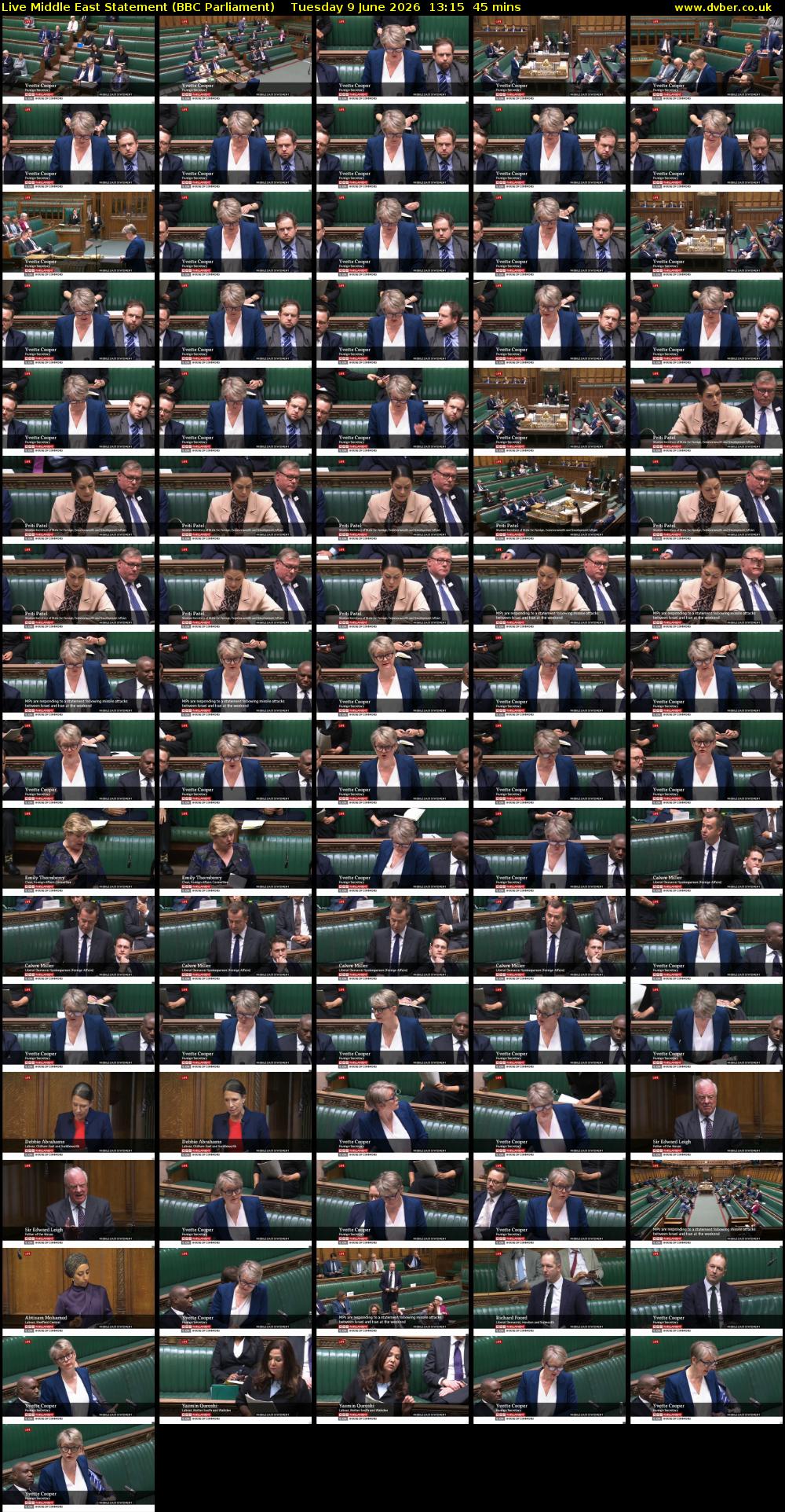 Live Middle East Statement (BBC Parliament) Tuesday 9 June 2026 13:15 - 14:00