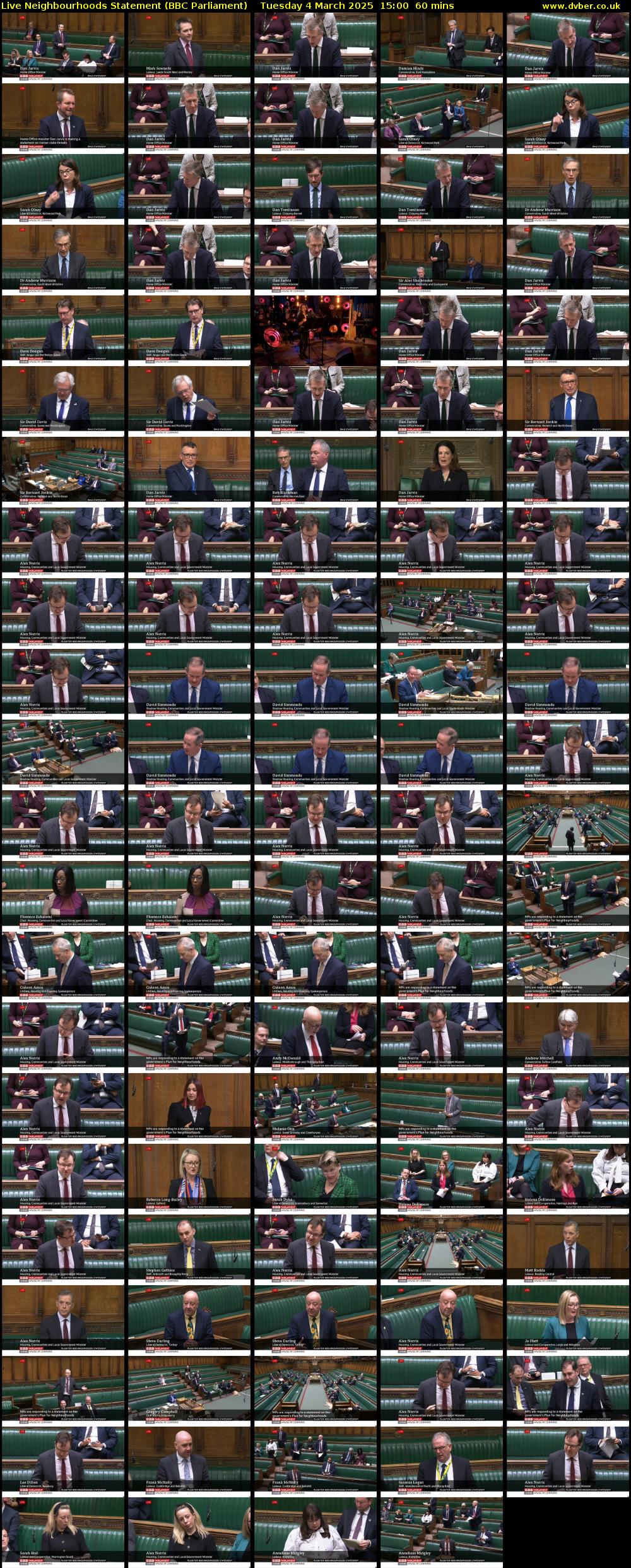 Live Neighbourhoods Statement (BBC Parliament) Tuesday 4 March 2025 15:00 - 16:00