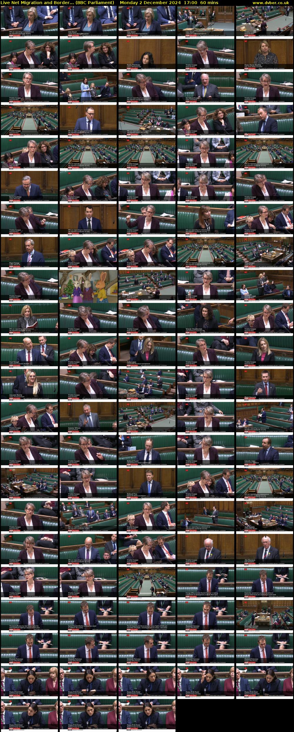 Live Net Migration and Border... (BBC Parliament) Monday 2 December 2024 17:00 - 18:00