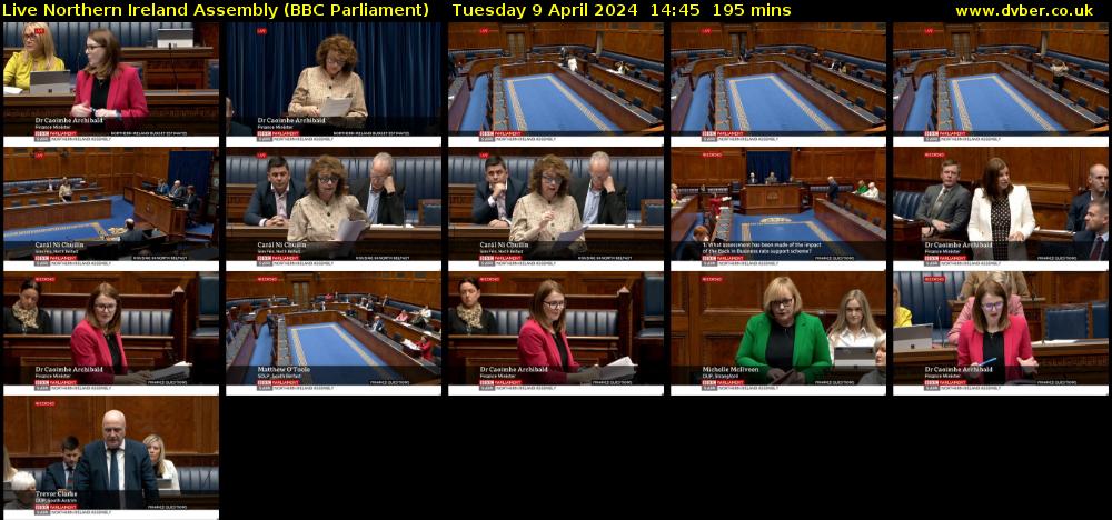 Live Northern Ireland Assembly (BBC Parliament) Tuesday 9 April 2024 14:45 - 18:00