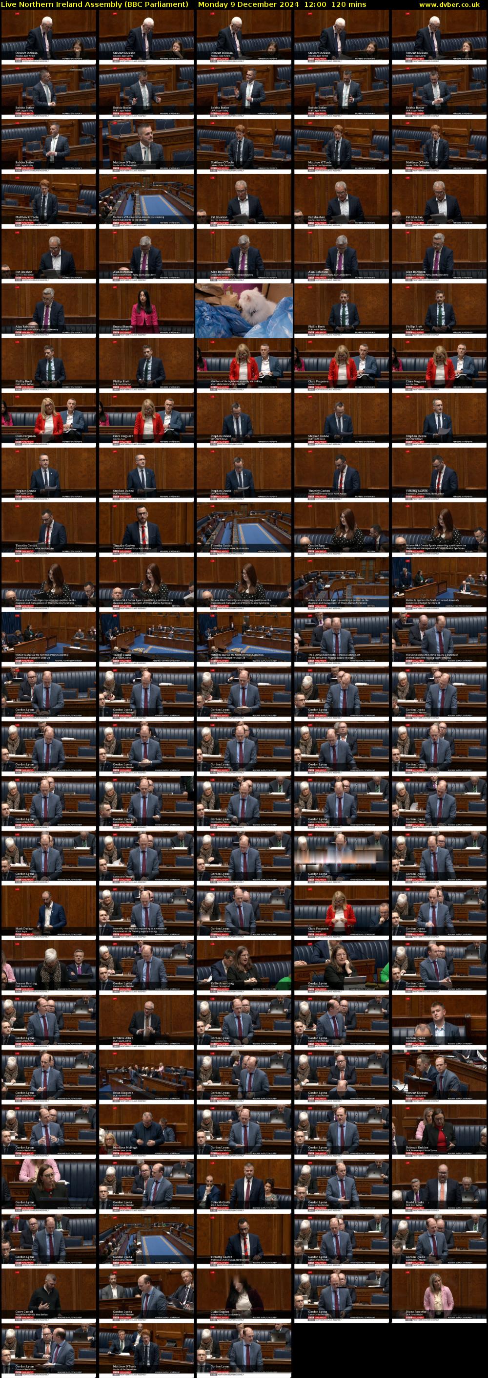 Live Northern Ireland Assembly (BBC Parliament) Monday 9 December 2024 12:00 - 14:00
