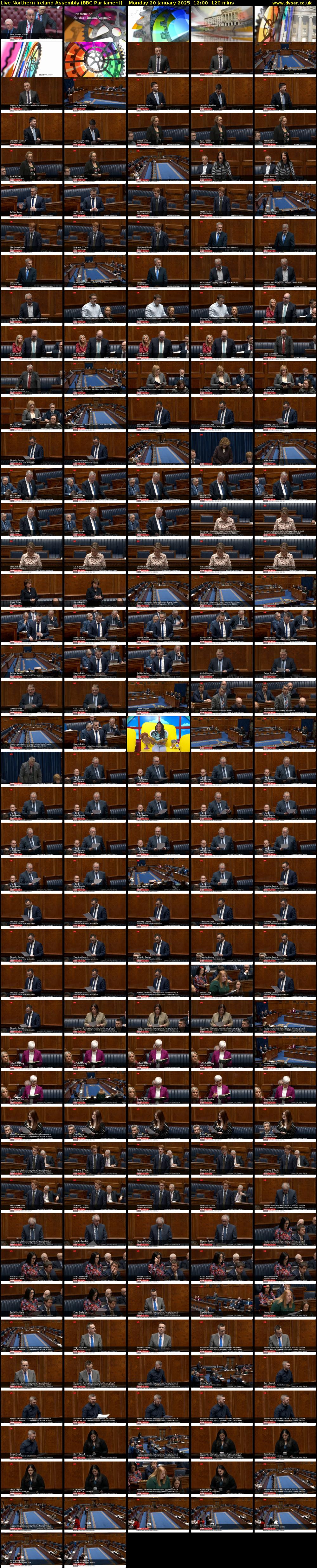 Live Northern Ireland Assembly (BBC Parliament) Monday 20 January 2025 12:00 - 14:00