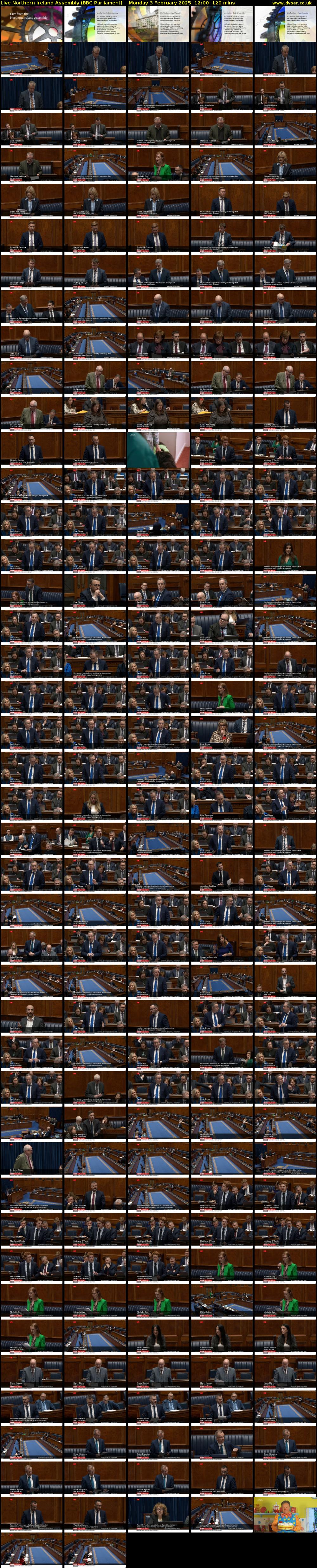 Live Northern Ireland Assembly (BBC Parliament) Monday 3 February 2025 12:00 - 14:00