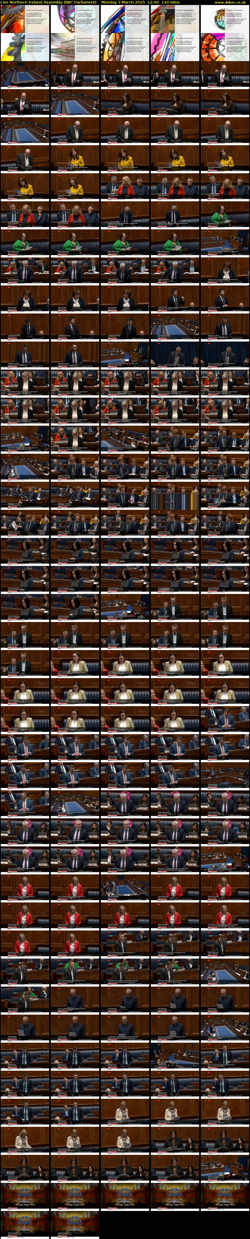 Live Northern Ireland Assembly (BBC Parliament) Monday 3 March 2025 12:00 - 14:00
