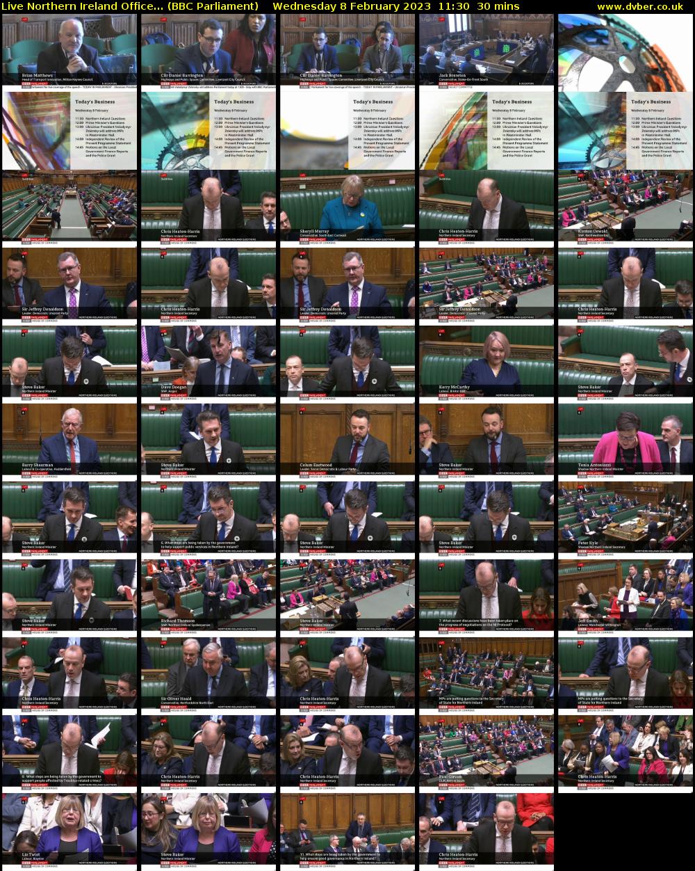 Live Northern Ireland Office... (BBC Parliament) Wednesday 8 February 2023 11:30 - 12:00