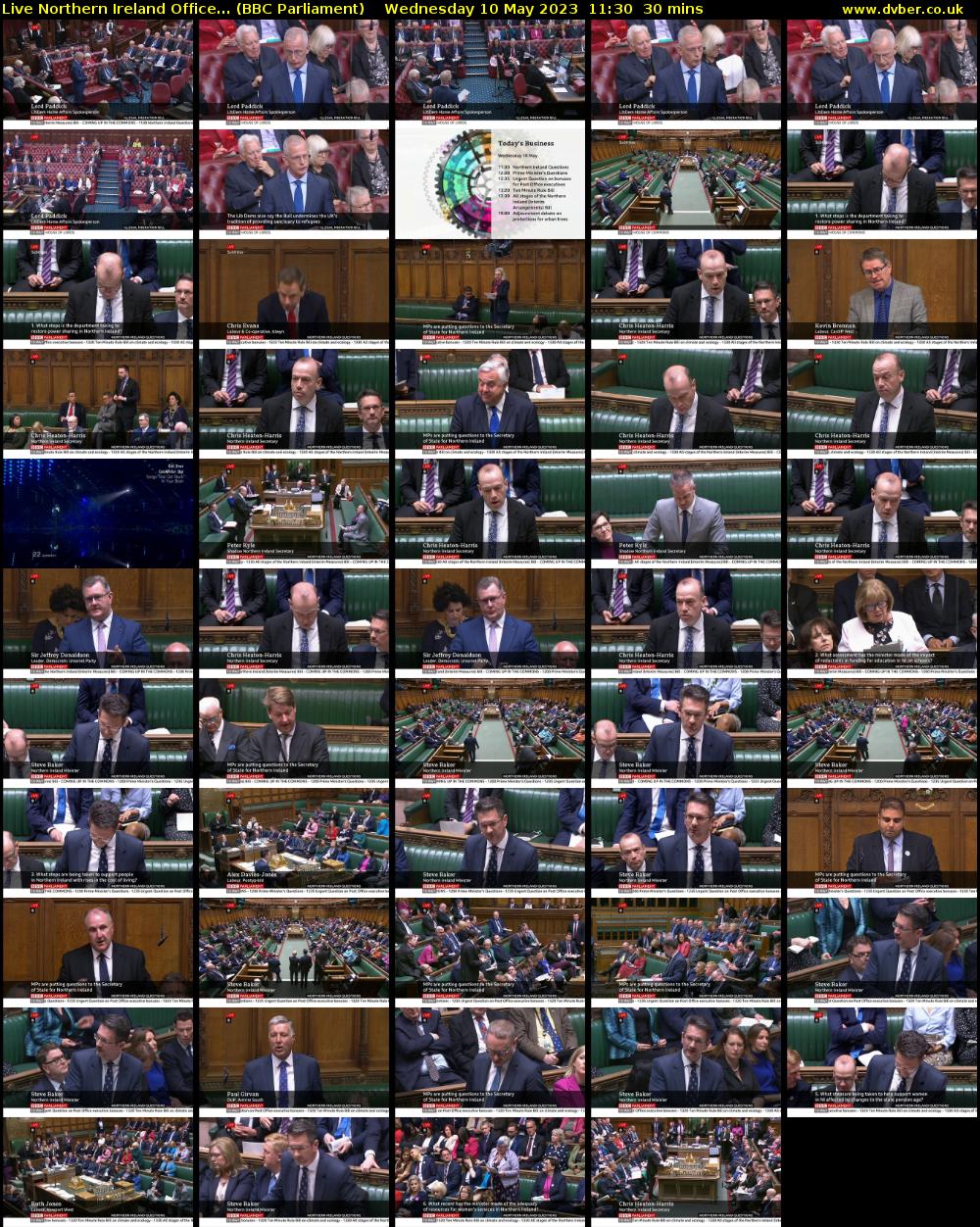 Live Northern Ireland Office... (BBC Parliament) Wednesday 10 May 2023 11:30 - 12:00