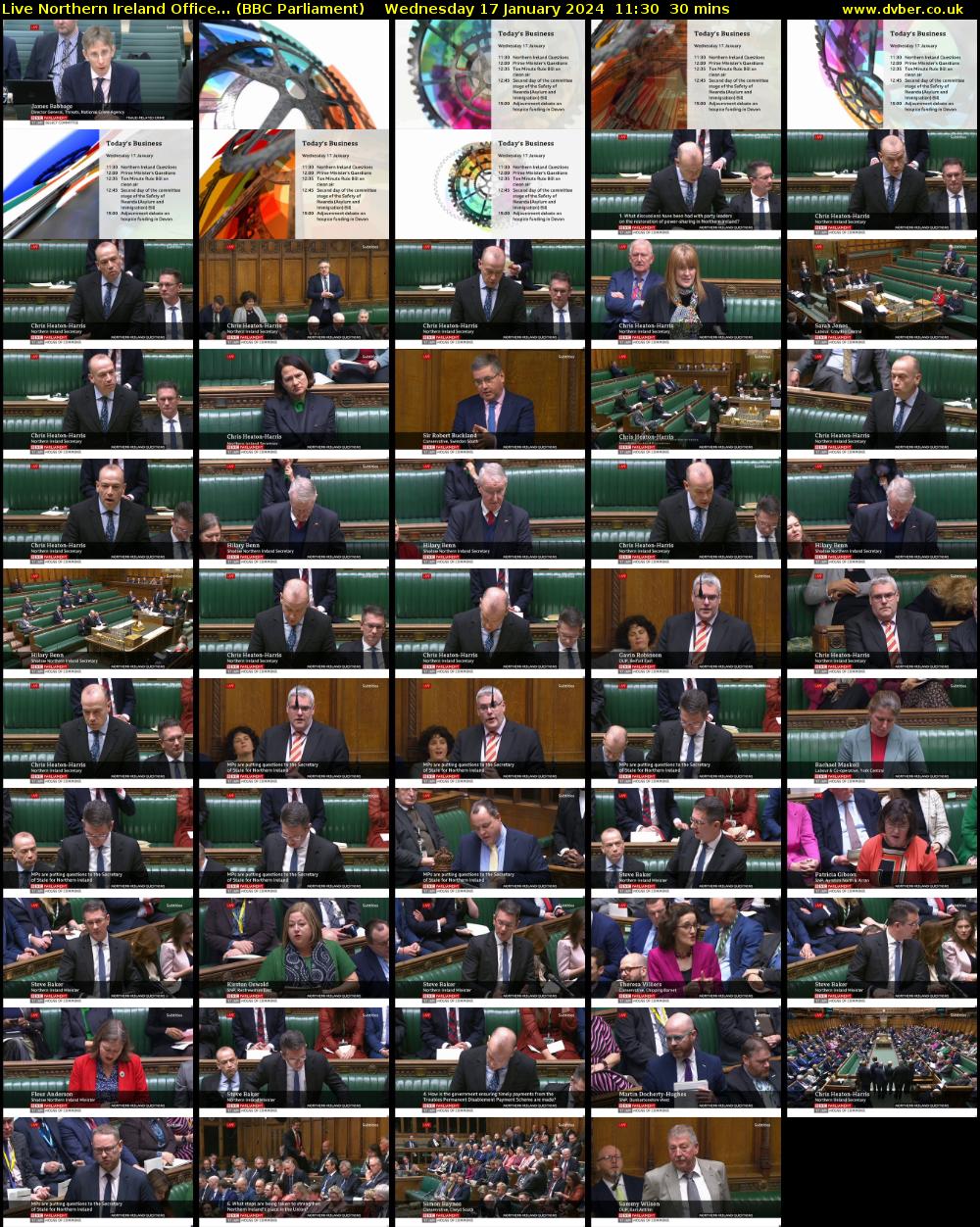 Live Northern Ireland Office... (BBC Parliament) Wednesday 17 January 2024 11:30 - 12:00