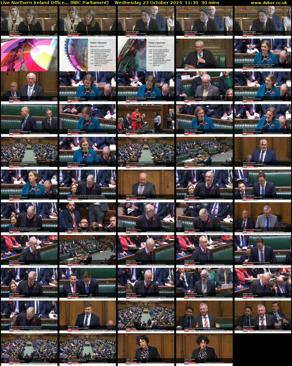 Live Northern Ireland Office... (BBC Parliament) Wednesday 23 October 2024 11:30 - 12:00