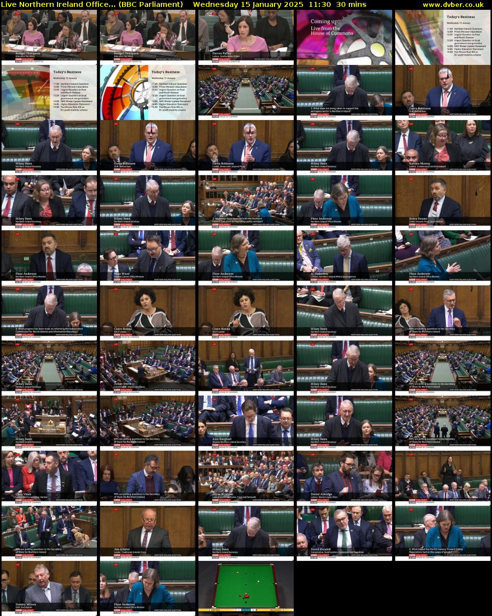 Live Northern Ireland Office... (BBC Parliament) Wednesday 15 January 2025 11:30 - 12:00