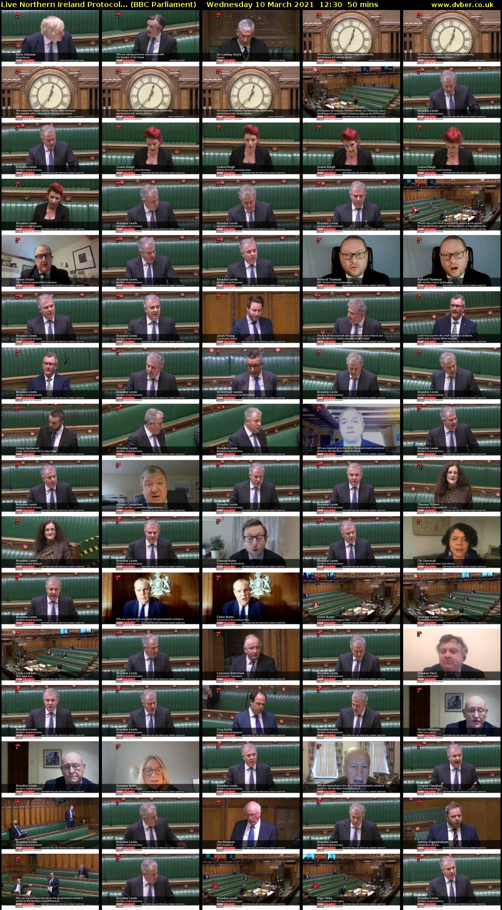 Live Northern Ireland Protocol... (BBC Parliament) Wednesday 10 March 2021 12:30 - 13:20
