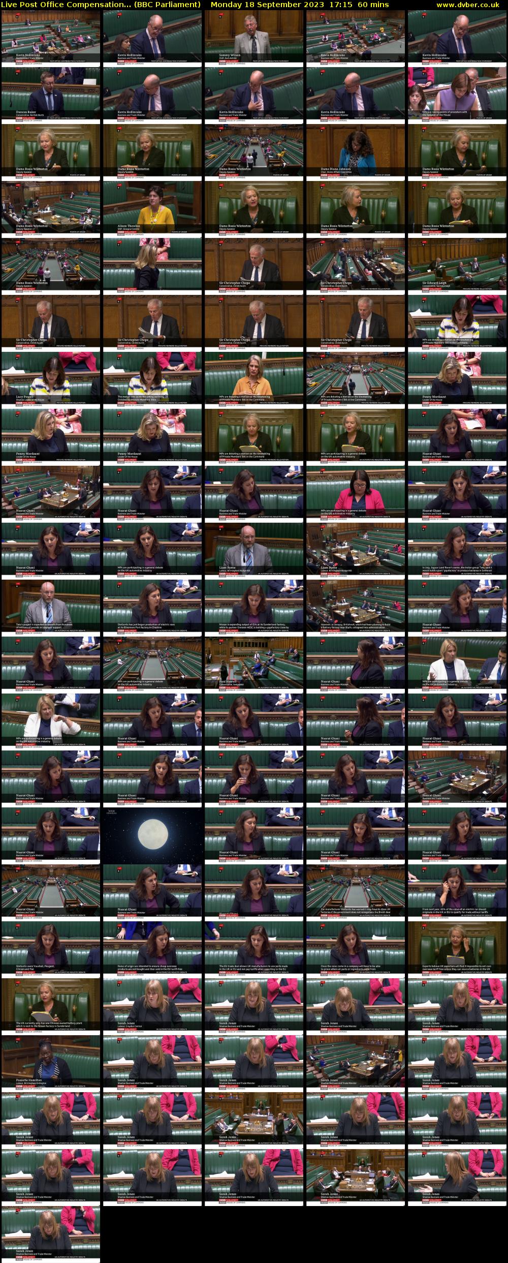 Live Post Office Compensation... (BBC Parliament) Monday 18 September 2023 17:15 - 18:15