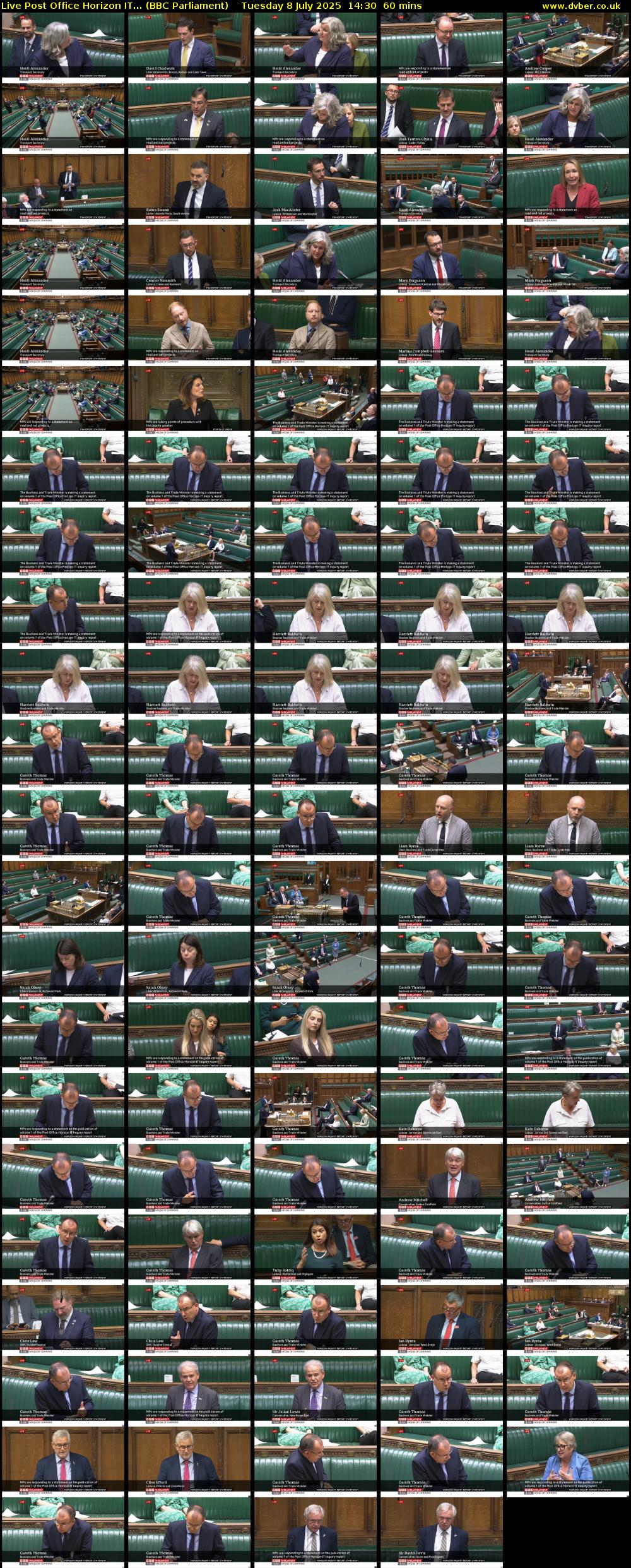 Live Post Office Horizon IT... (BBC Parliament) Tuesday 8 July 2025 14:30 - 15:30