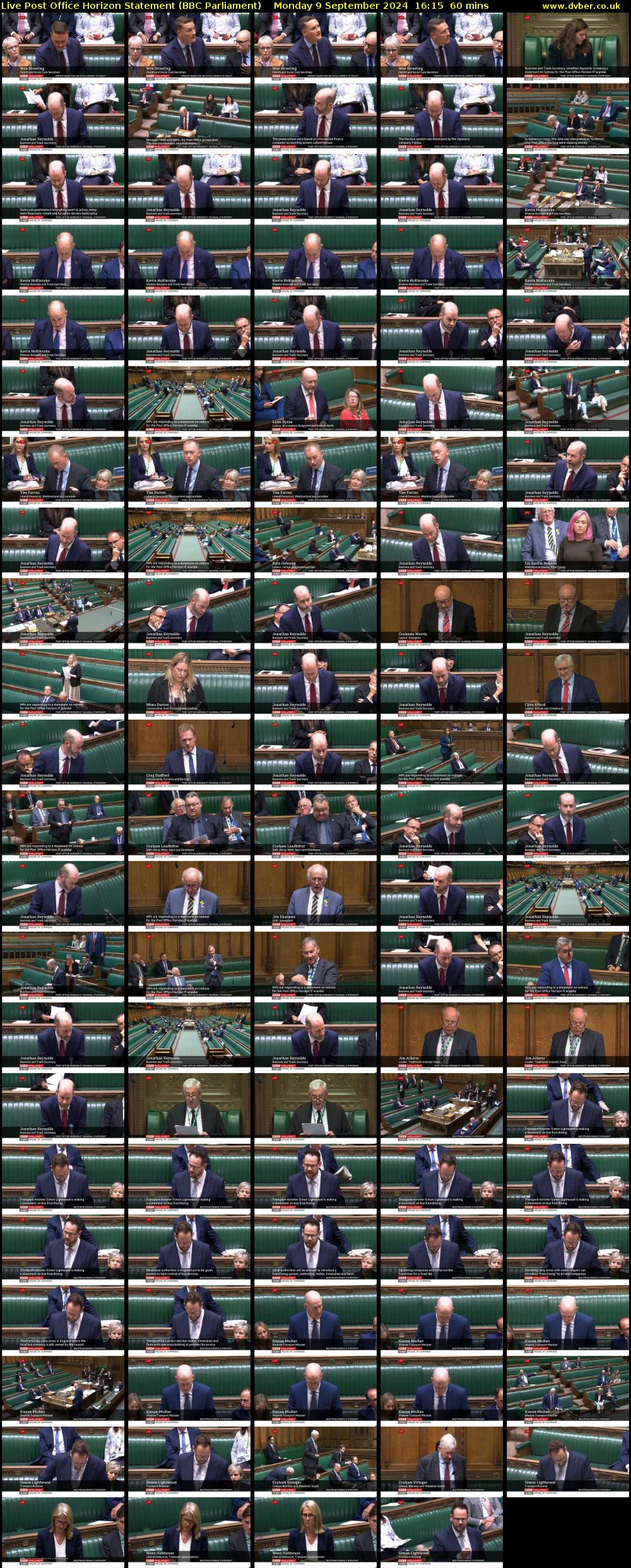 Live Post Office Horizon Statement (BBC Parliament) Monday 9 September 2024 16:15 - 17:15
