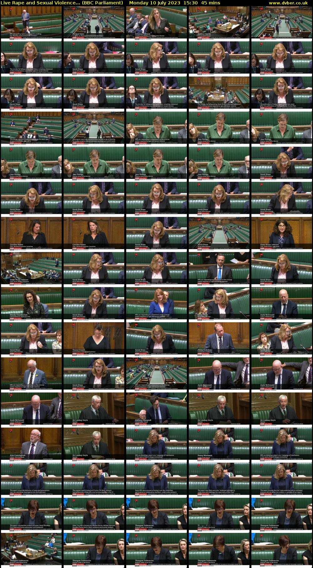 Live Rape and Sexual Violence... (BBC Parliament) Monday 10 July 2023 15:30 - 16:15