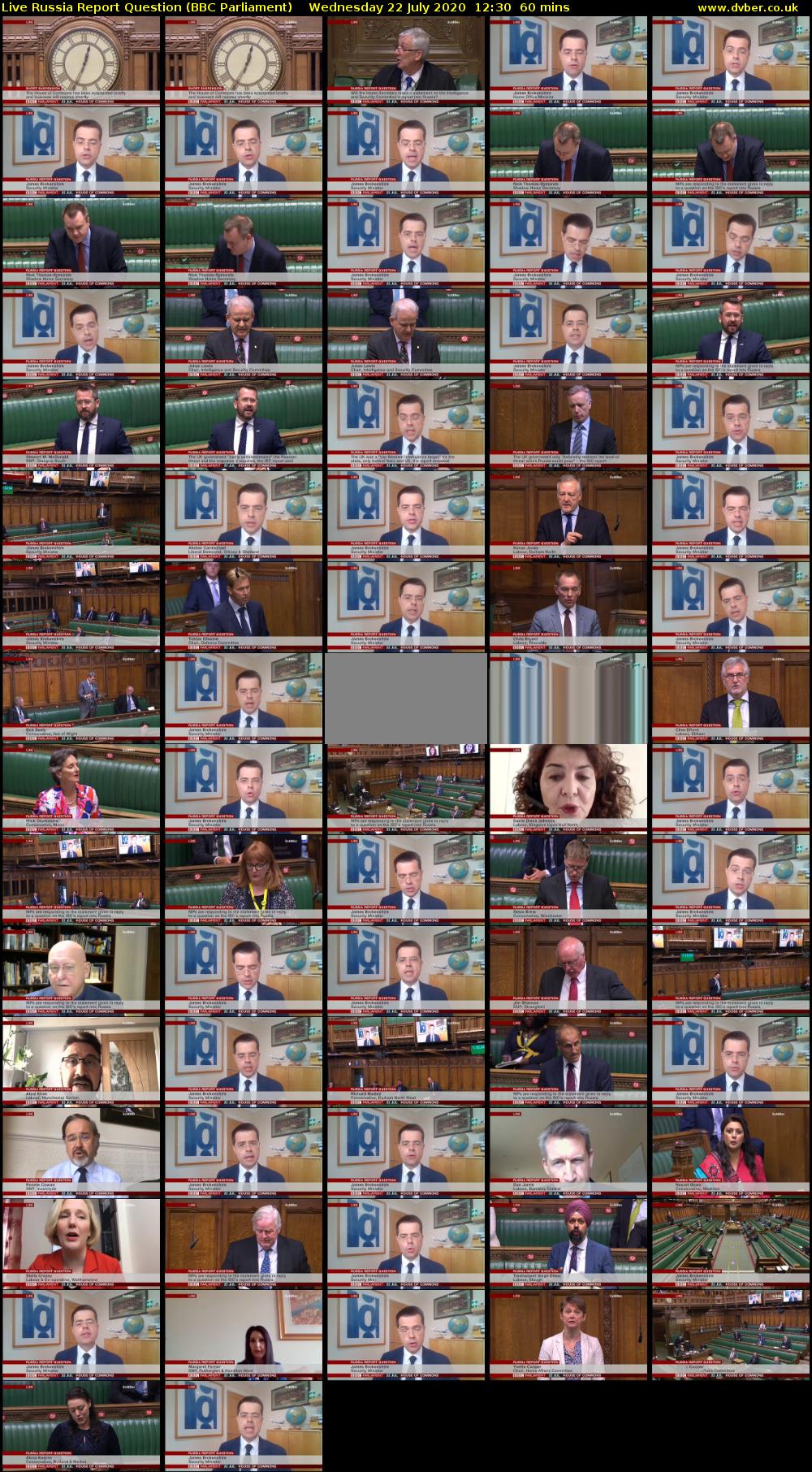 Live Russia Report Question (BBC Parliament) Wednesday 22 July 2020 12:30 - 13:30