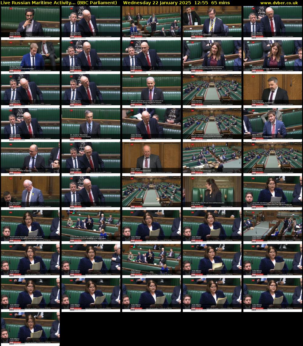 Live Russian Maritime Activity... (BBC Parliament) Wednesday 22 January 2025 12:55 - 14:00