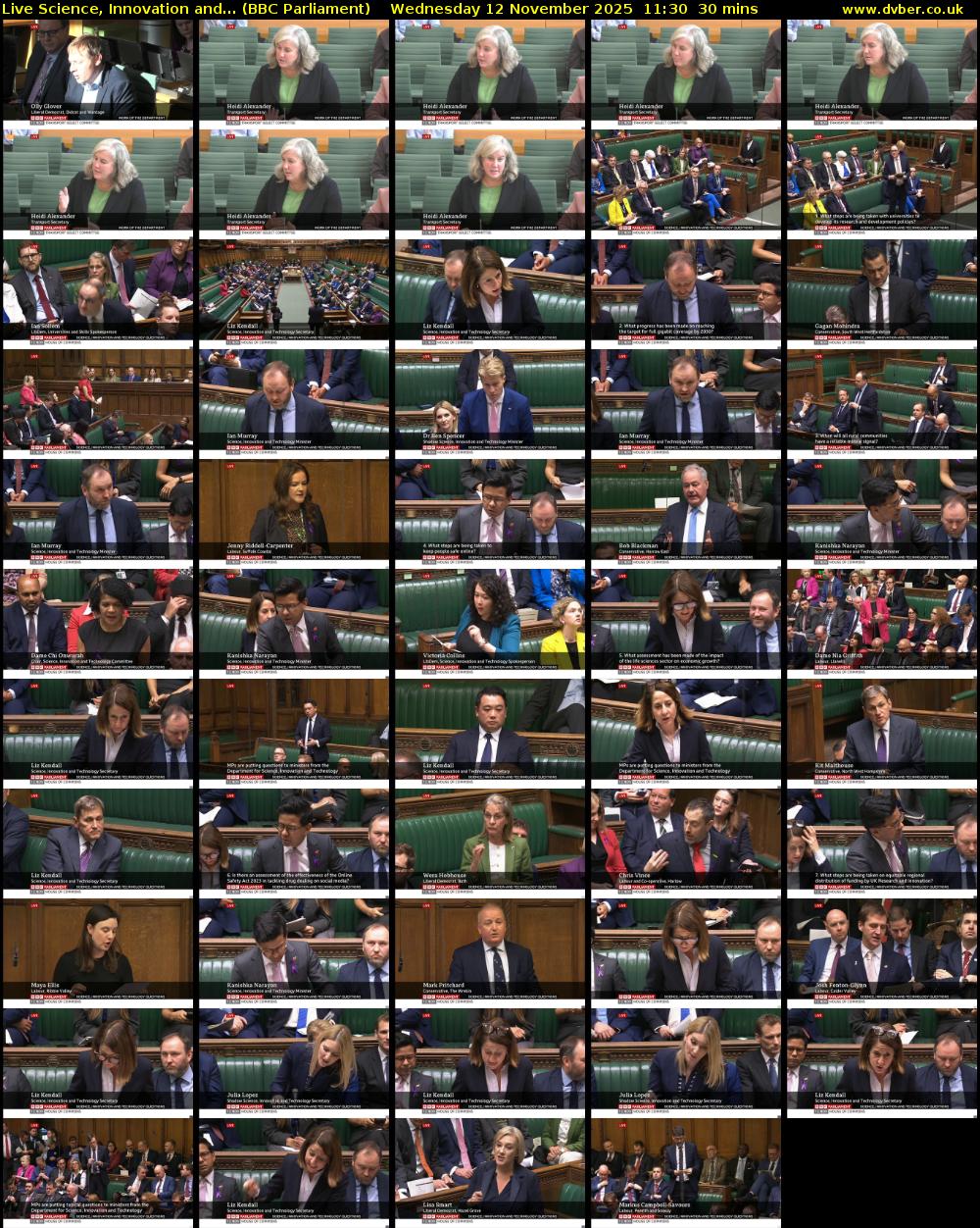 Live Science, Innovation and... (BBC Parliament) Wednesday 12 November 2025 11:30 - 12:00