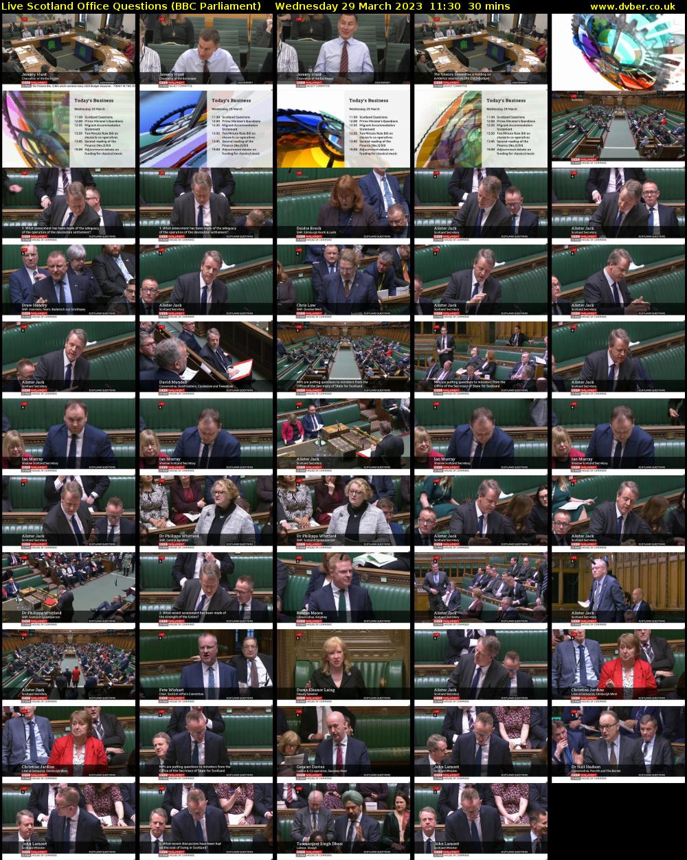 Live Scotland Office Questions (BBC Parliament) Wednesday 29 March 2023 11:30 - 12:00