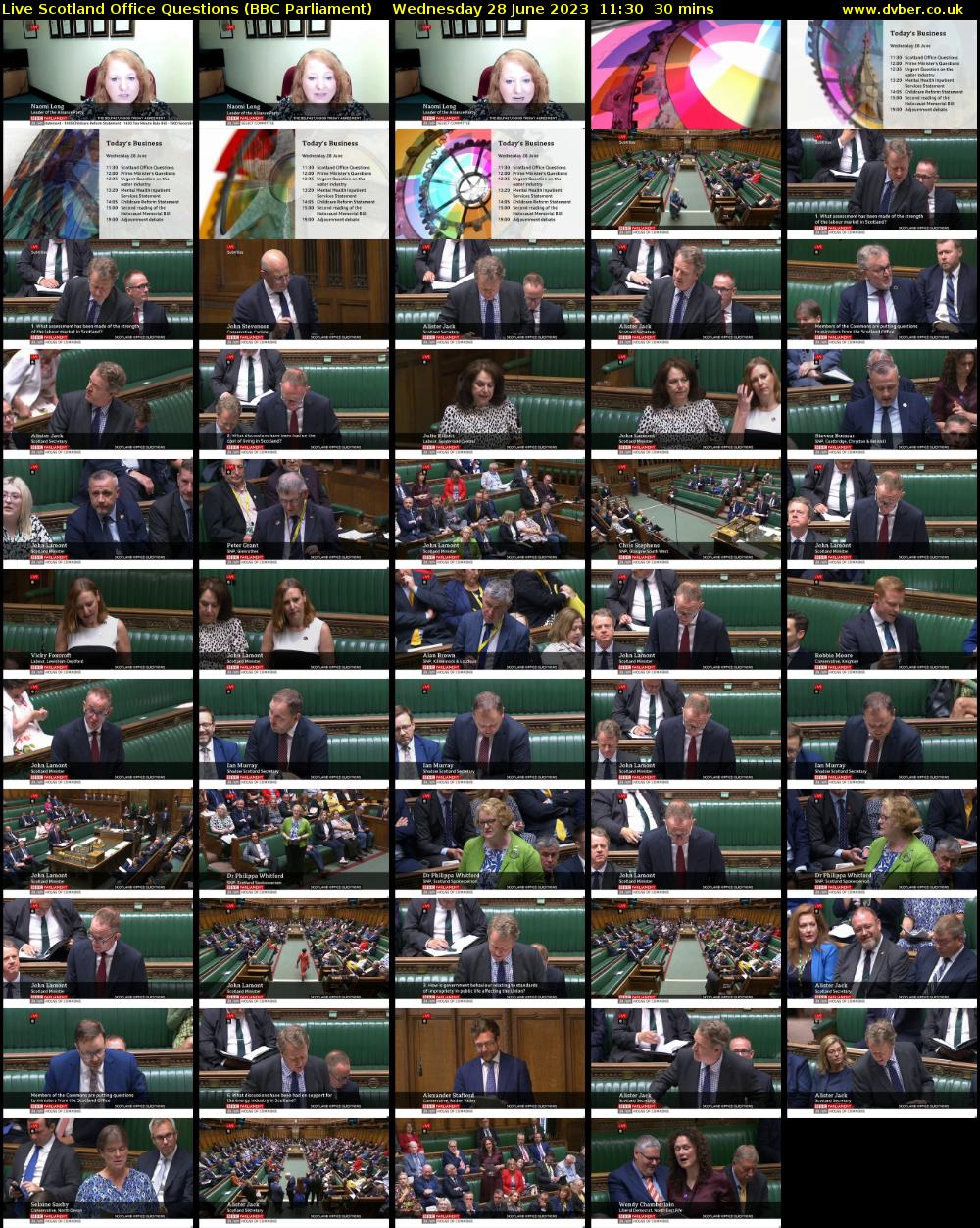 Live Scotland Office Questions (BBC Parliament) Wednesday 28 June 2023 11:30 - 12:00