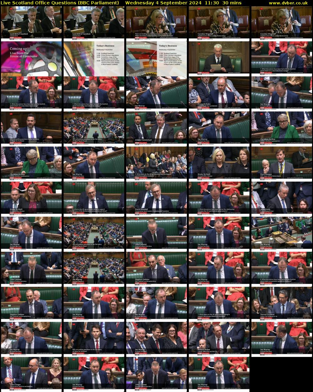 Live Scotland Office Questions (BBC Parliament) Wednesday 4 September 2024 11:30 - 12:00