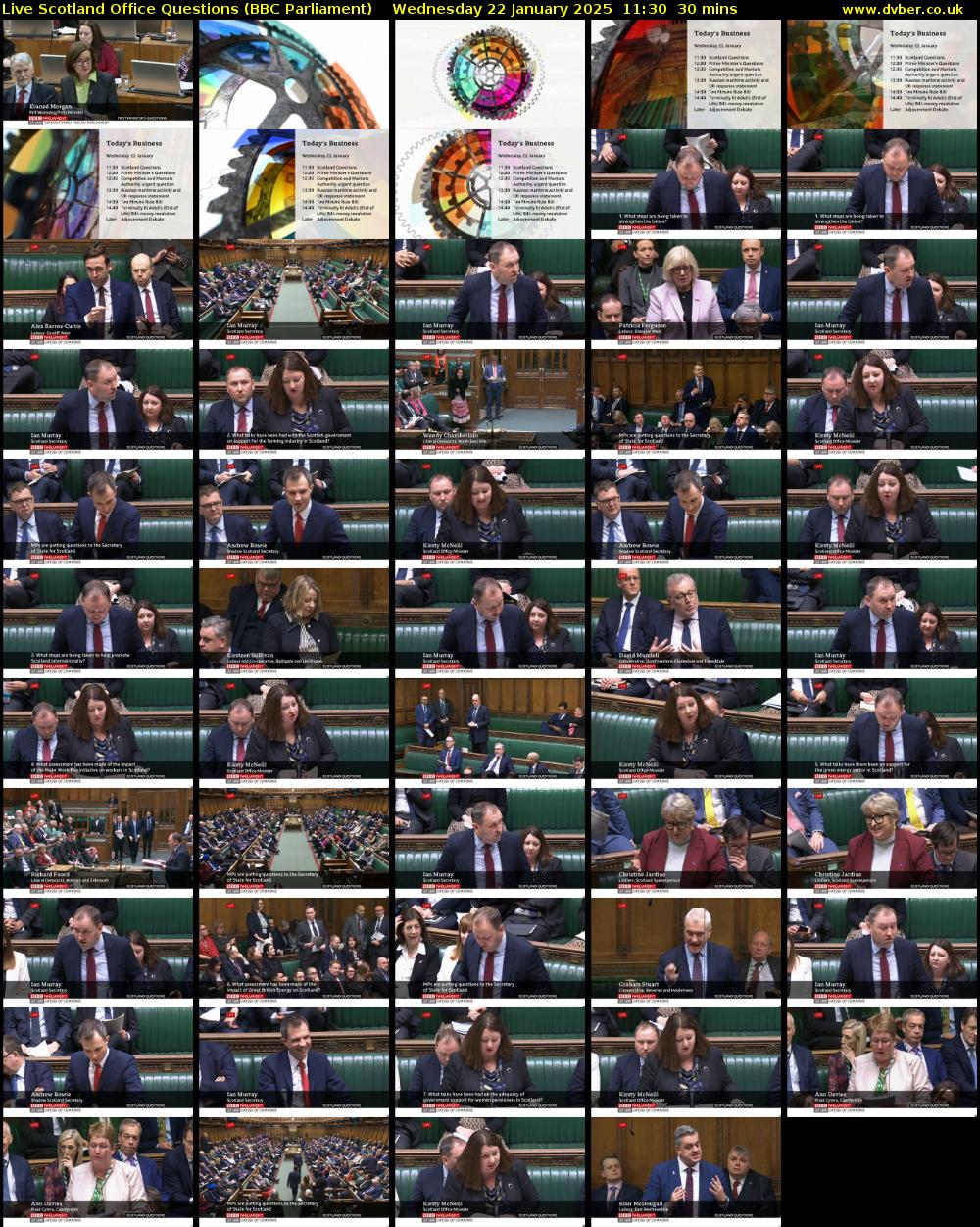 Live Scotland Office Questions (BBC Parliament) Wednesday 22 January 2025 11:30 - 12:00