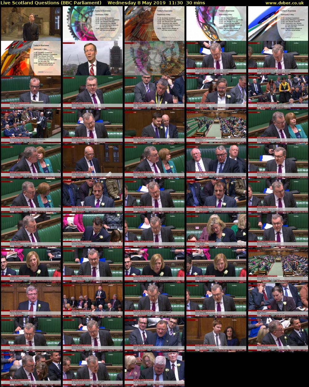 Live Scotland Questions (BBC Parliament) Wednesday 8 May 2019 11:30 - 12:00