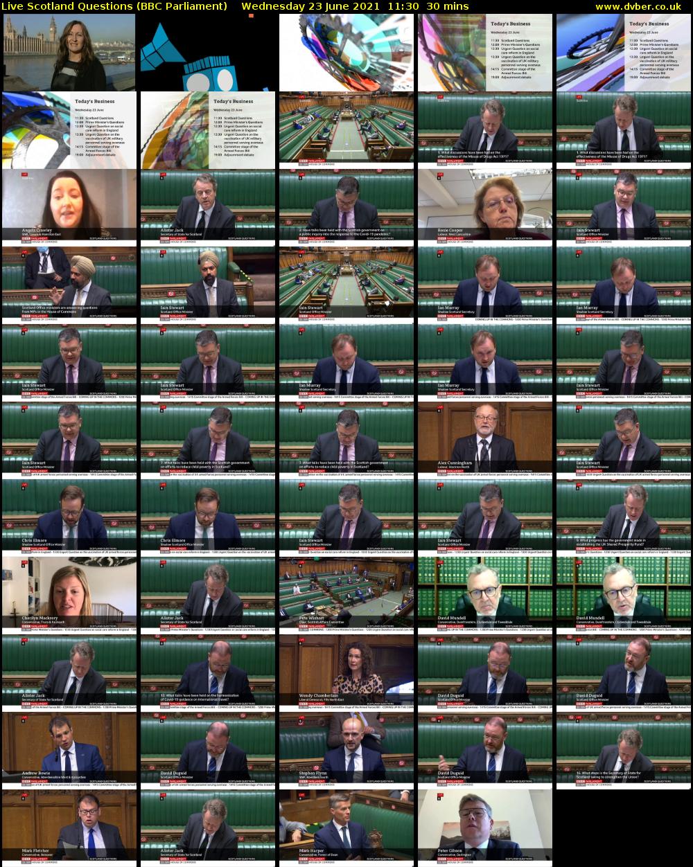 Live Scotland Questions (BBC Parliament) Wednesday 23 June 2021 11:30 - 12:00