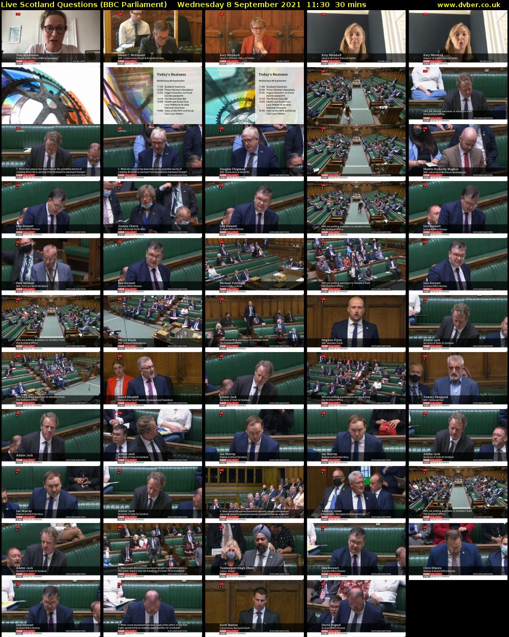 Live Scotland Questions (BBC Parliament) Wednesday 8 September 2021 11:30 - 12:00