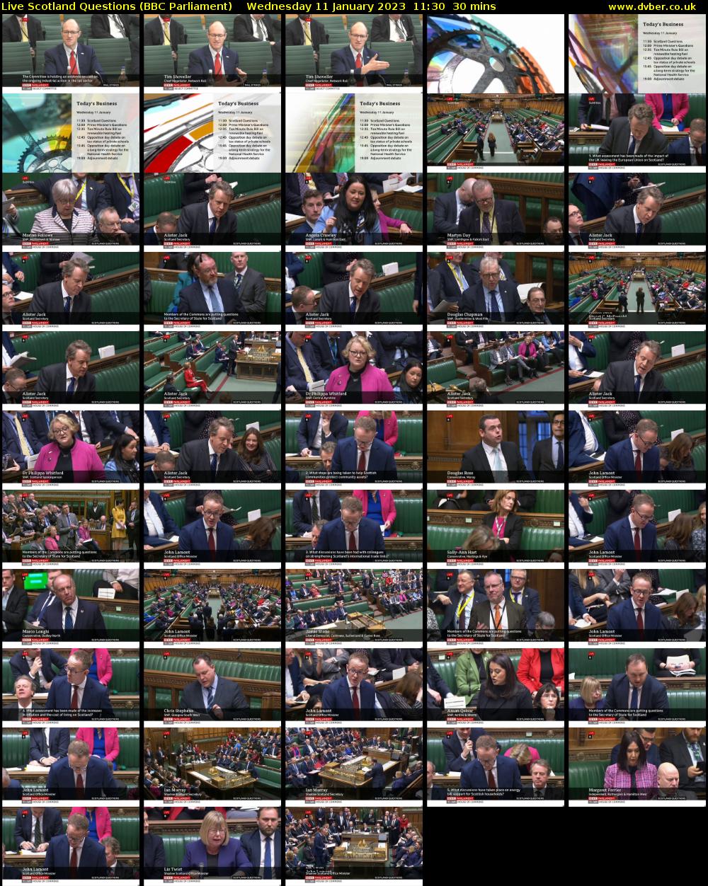 Live Scotland Questions (BBC Parliament) Wednesday 11 January 2023 11:30 - 12:00