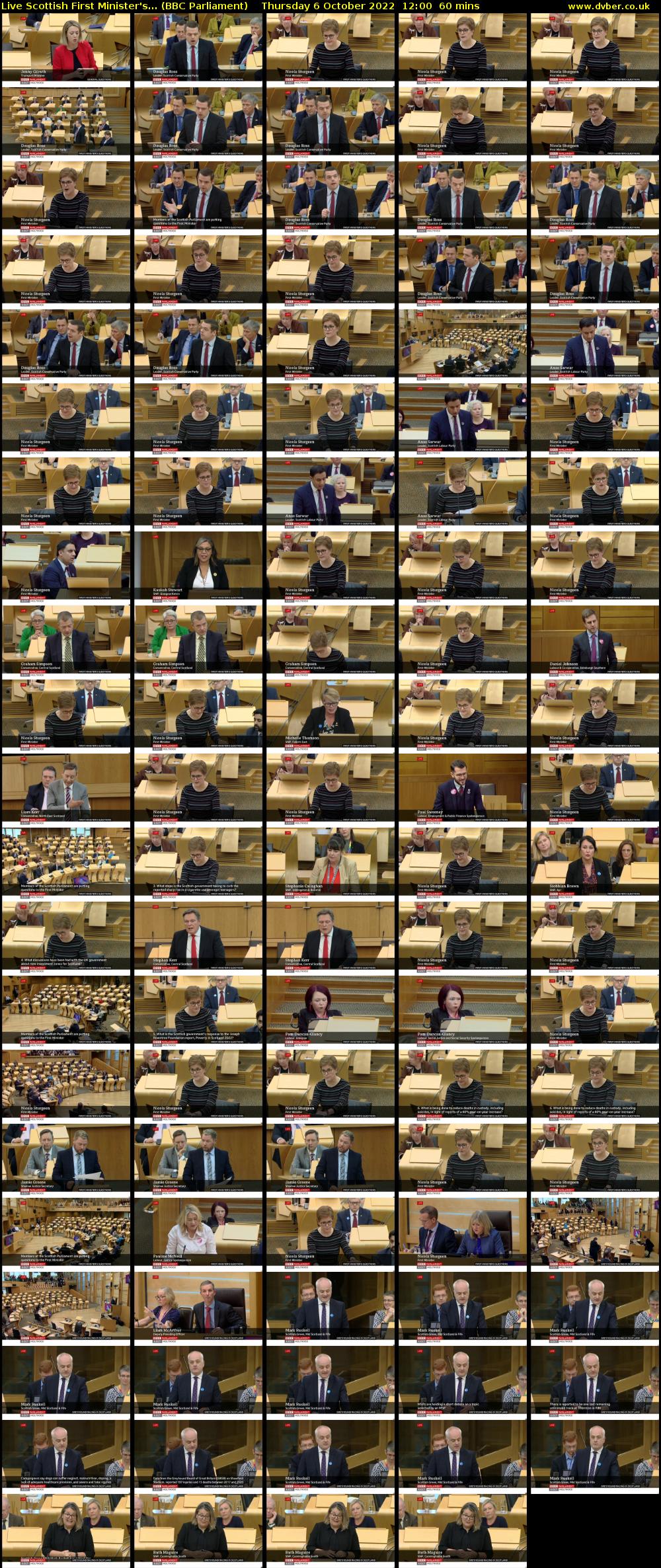 Live Scottish First Minister's... (BBC Parliament) Thursday 6 October 2022 12:00 - 13:00