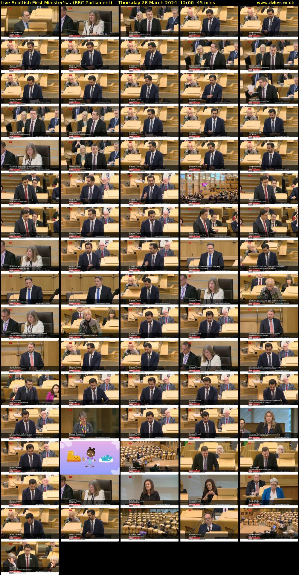 Live Scottish First Minister's... (BBC Parliament) Thursday 28 March 2024 12:00 - 12:45