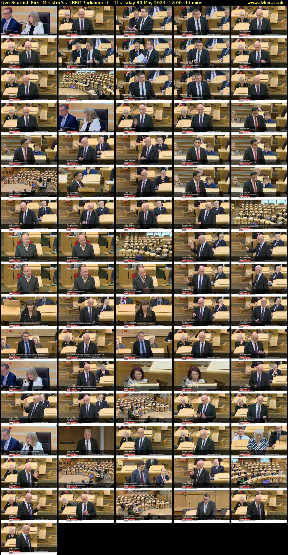 Live Scottish First Minister's... (BBC Parliament) Thursday 30 May 2024 12:00 - 12:45
