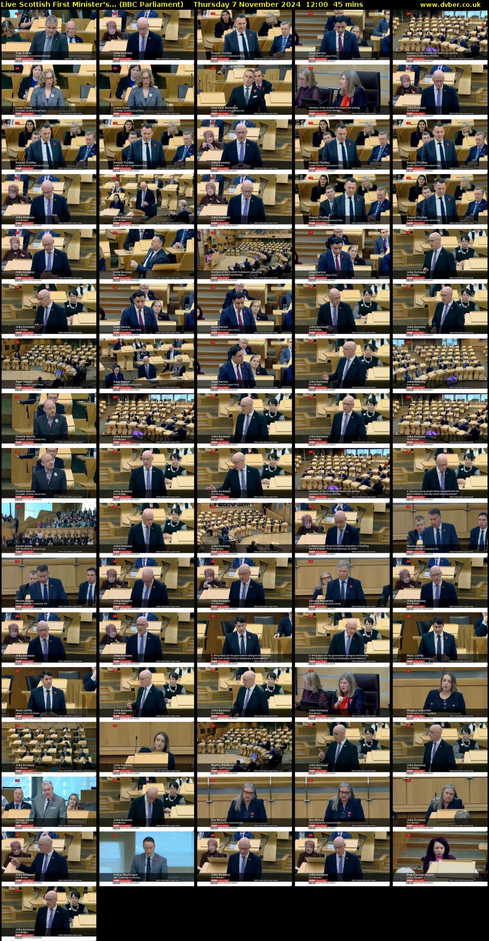 Live Scottish First Minister's... (BBC Parliament) Thursday 7 November 2024 12:00 - 12:45