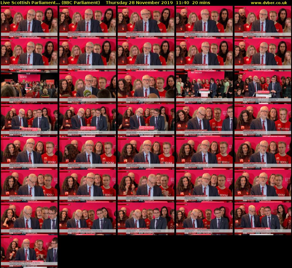 Live Scottish Parliament... (BBC Parliament) Thursday 28 November 2019 11:40 - 12:00