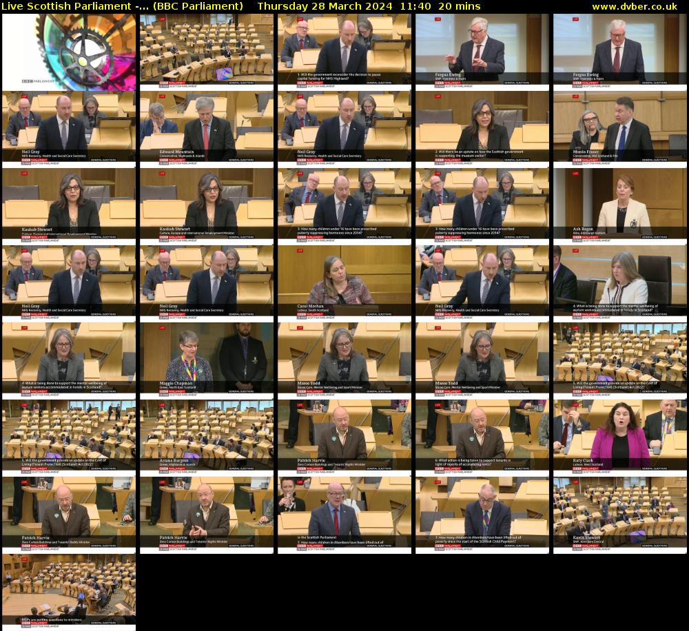 Live Scottish Parliament -... (BBC Parliament) Thursday 28 March 2024 11:40 - 12:00