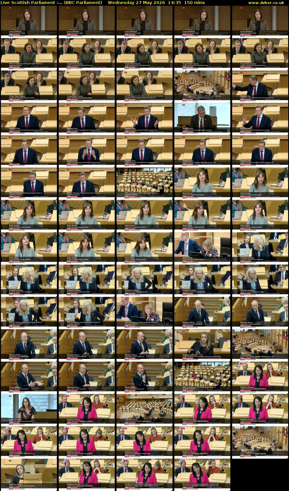 Live Scottish Parliament -... (BBC Parliament) Wednesday 27 May 2026 14:35 - 17:05
