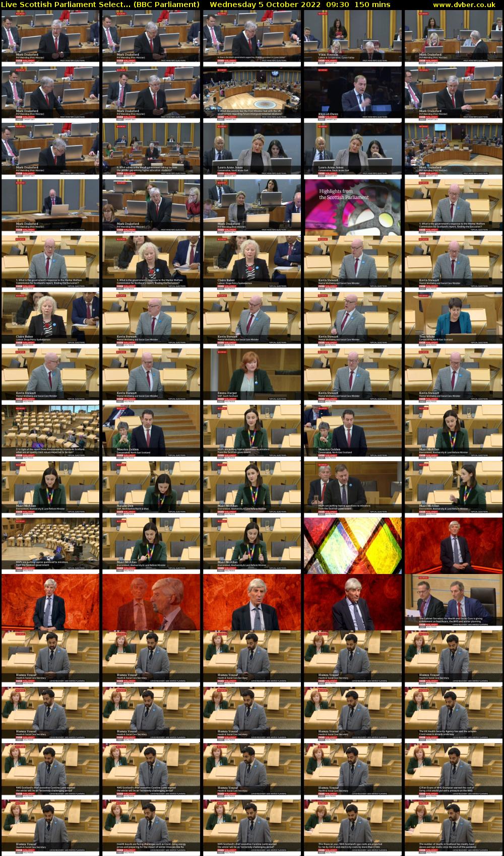 Live Scottish Parliament Select... (BBC Parliament) Wednesday 5 October 2022 09:30 - 12:00