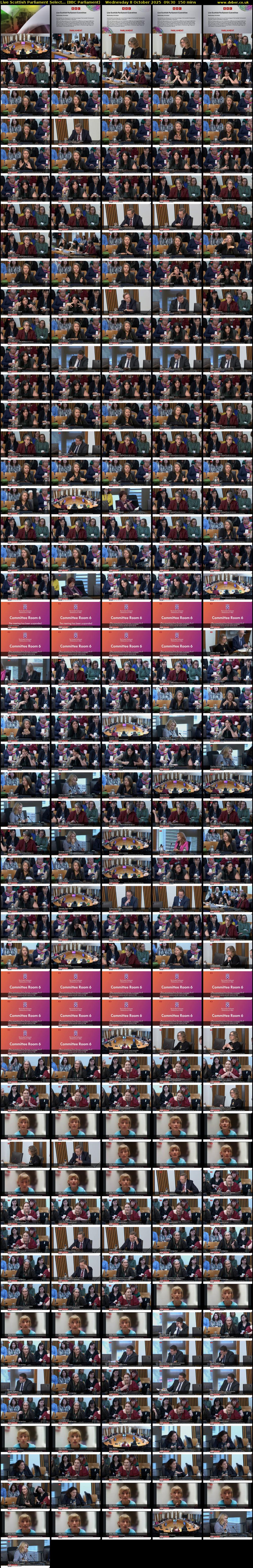 Live Scottish Parliament Select... (BBC Parliament) Wednesday 8 October 2025 09:30 - 12:00