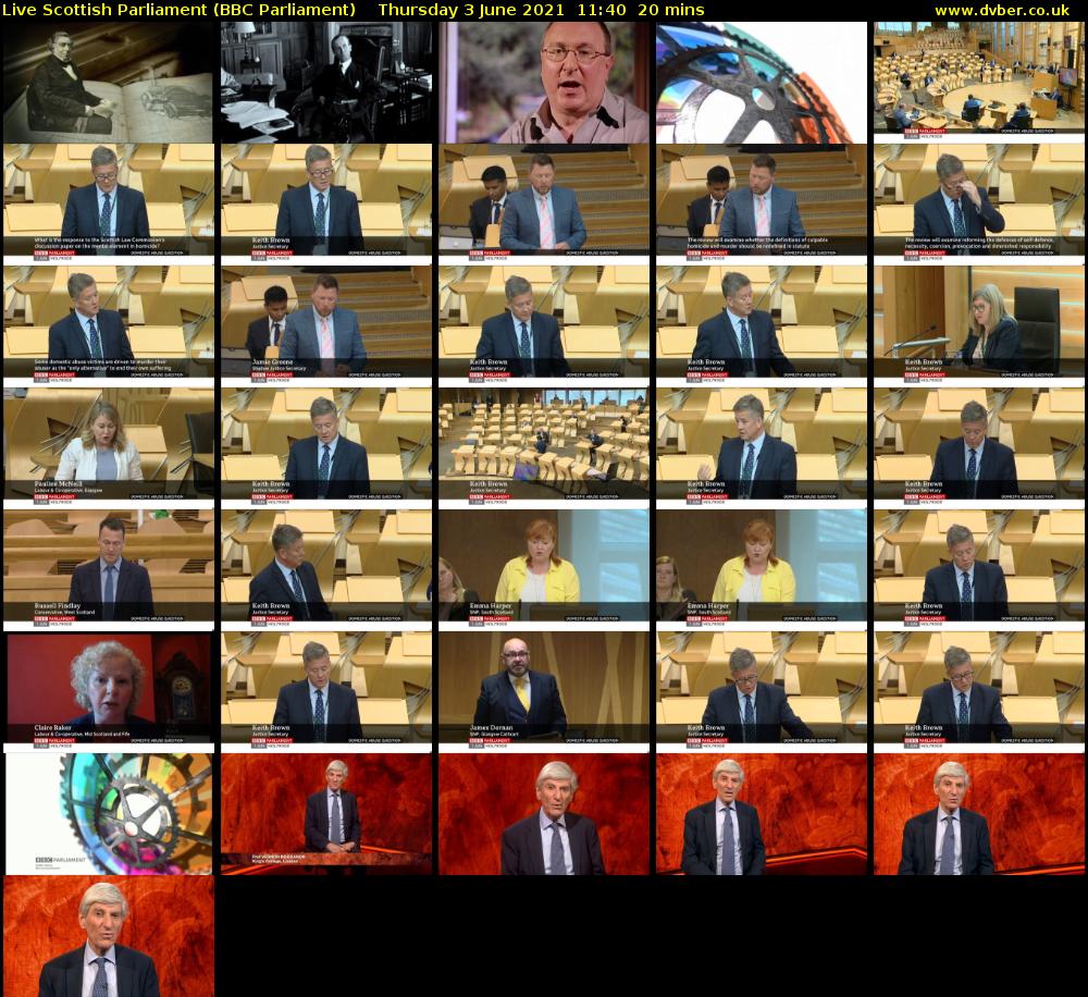 Live Scottish Parliament (BBC Parliament) Thursday 3 June 2021 11:40 - 12:00