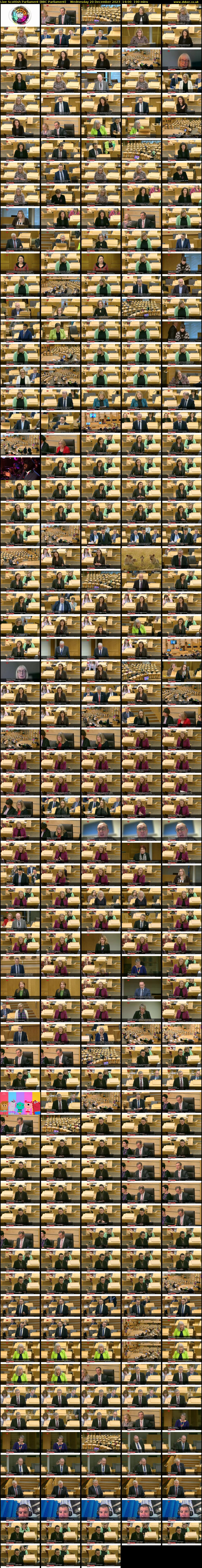 Live Scottish Parliament (BBC Parliament) Wednesday 20 December 2023 14:00 - 17:10