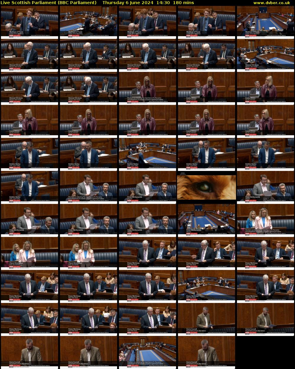 Live Scottish Parliament (BBC Parliament) Thursday 6 June 2024 14:30 - 17:30