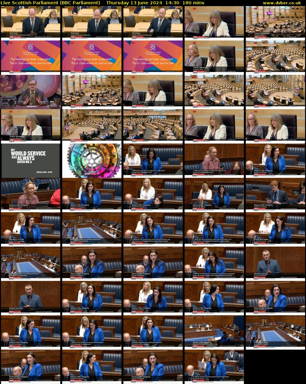 Live Scottish Parliament (BBC Parliament) Thursday 13 June 2024 14:30 - 17:30