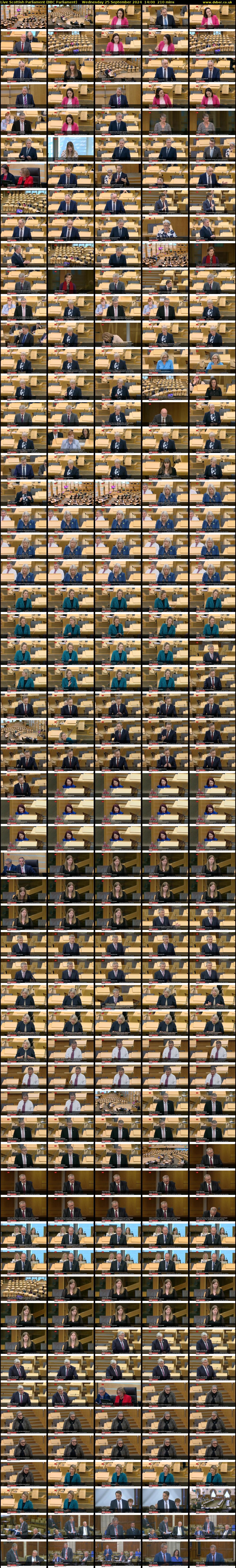 Live Scottish Parliament (BBC Parliament) Wednesday 25 September 2024 14:00 - 17:30