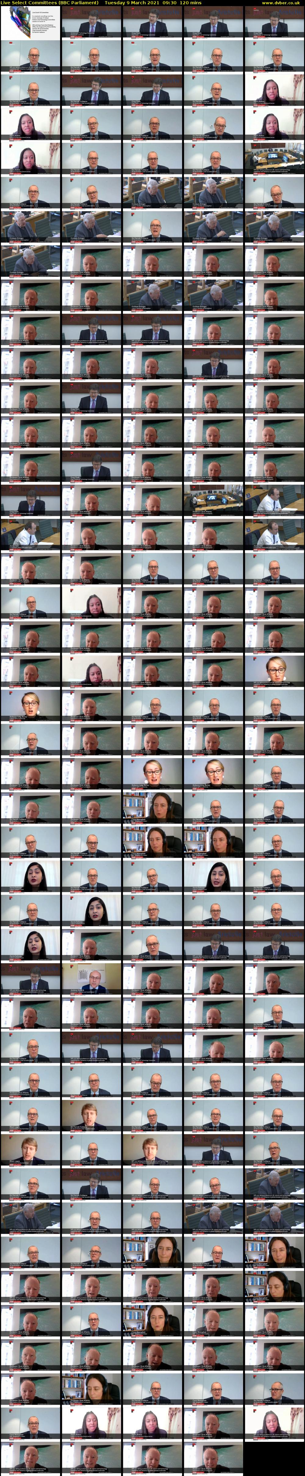 Live Select Committees (BBC Parliament) Tuesday 9 March 2021 09:30 - 11:30