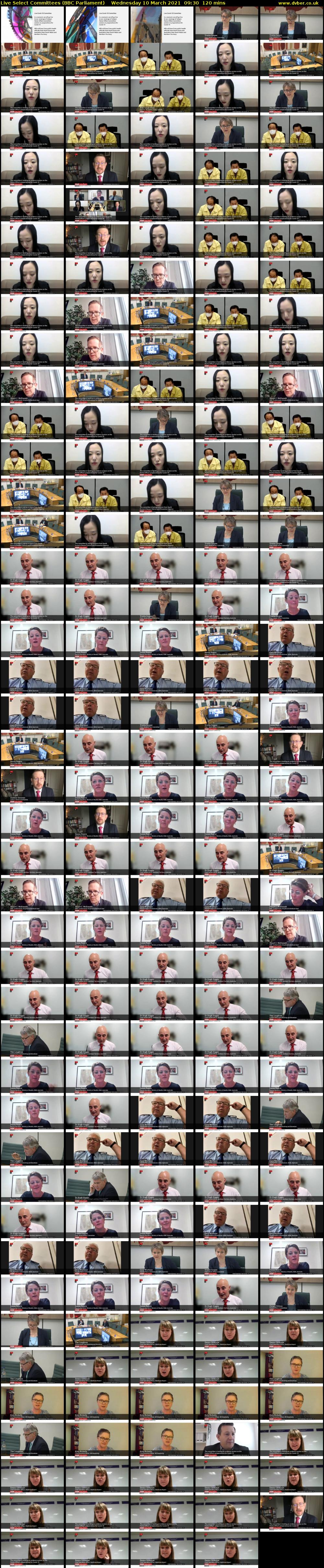 Live Select Committees (BBC Parliament) Wednesday 10 March 2021 09:30 - 11:30