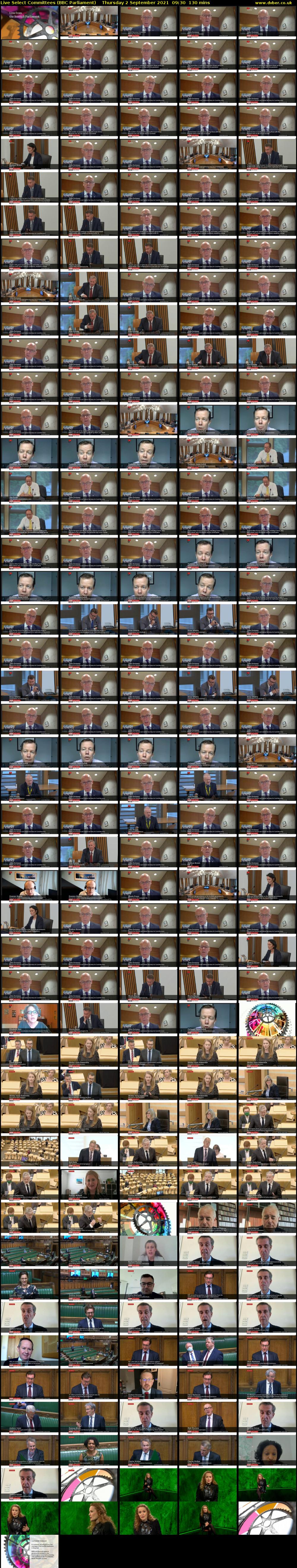 Live Select Committees (BBC Parliament) Thursday 2 September 2021 09:30 - 11:40