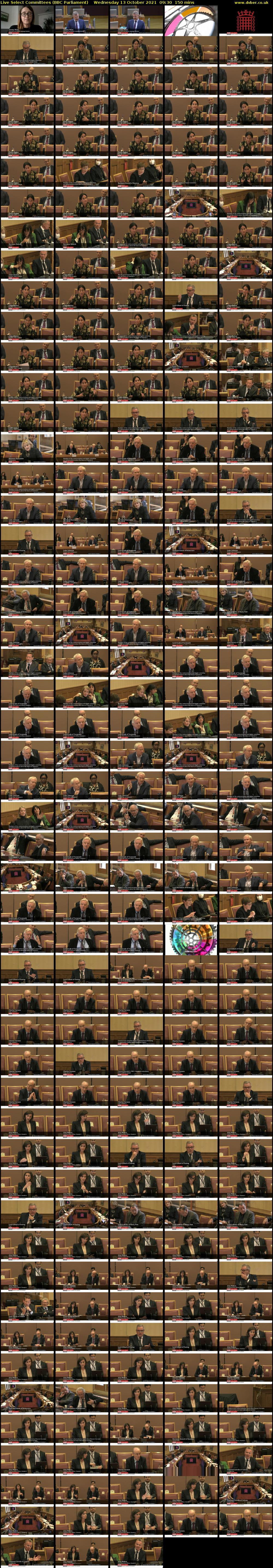 Live Select Committees (BBC Parliament) Wednesday 13 October 2021 09:30 - 12:00